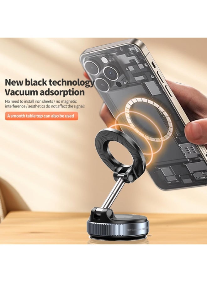 Upgraded 360° Adjustable Vacuum Magnetic Suction Cup Car Phone Holder,Magnetic Phone Mount Suitable for Car/Gym/Mirror/Smooth Surface, Compatible with Magsafe iPhone16 Pro Max and Android - Image 3