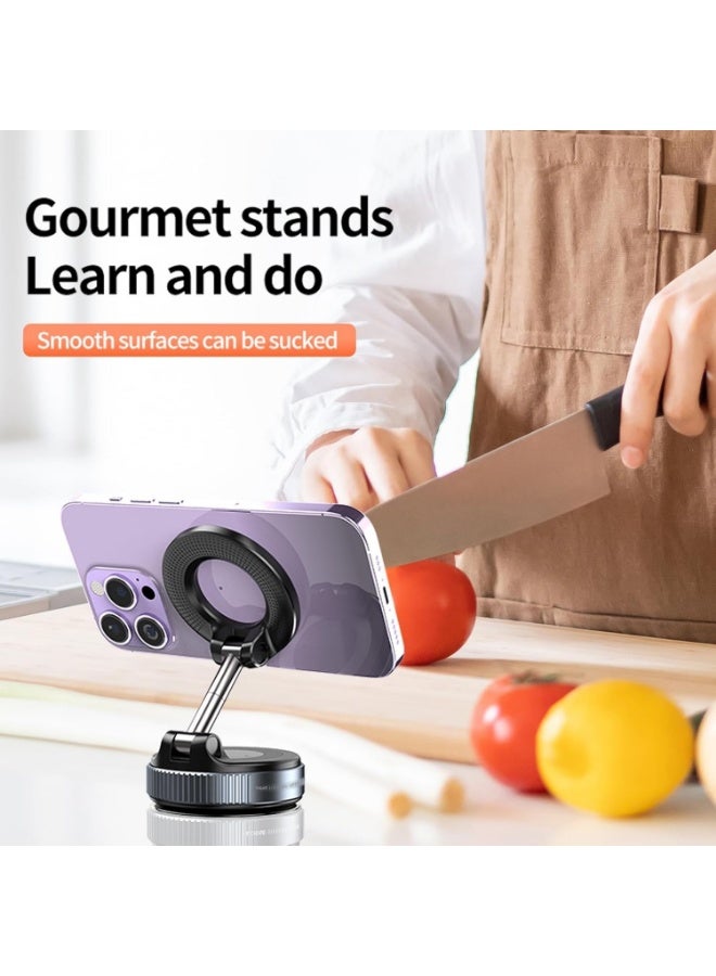 Upgraded 360° Adjustable Vacuum Magnetic Suction Cup Car Phone Holder,Magnetic Phone Mount Suitable for Car/Gym/Mirror/Smooth Surface, Compatible with Magsafe iPhone16 Pro Max and Android - Image 5