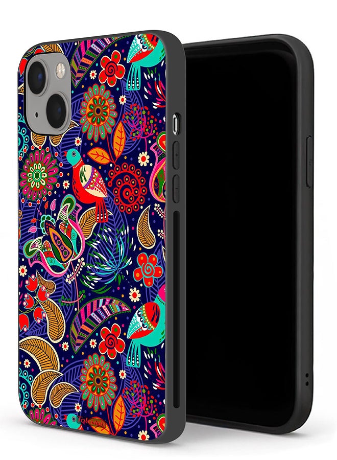 Tolwak Apple iPhone 13 Protective Case Birds And Floral Pattern - Image 1