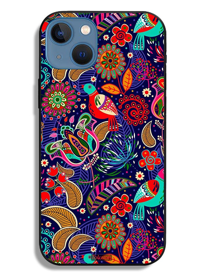 Tolwak Apple iPhone 13 Protective Case Birds And Floral Pattern - Image 2