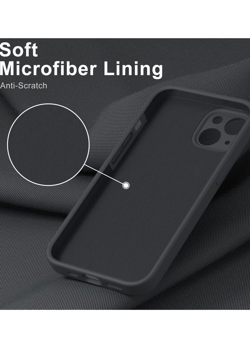 iPhone 14 Case with Screen Protector,Enhance Camera Protection,Soft Flexible Silicone Gel Rubber Bumper Cover,Slim Fit Shockproof Protective Phone Case for iPhone 14 6.1" Dark Grey - Image 4