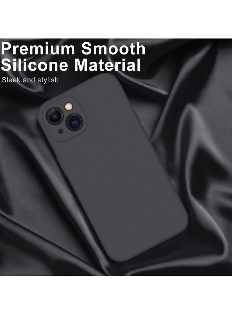 iPhone 14 Case with Screen Protector,Enhance Camera Protection,Soft Flexible Silicone Gel Rubber Bumper Cover,Slim Fit Shockproof Protective Phone Case for iPhone 14 6.1" Dark Grey - Image 5