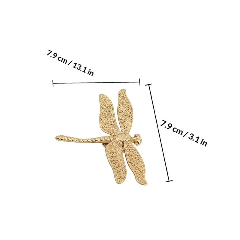 Brass Dragonfly Drawer Knob Cabinet Door Handle Metal Pull Hardware For Wardrobe Kitchen - Image 3