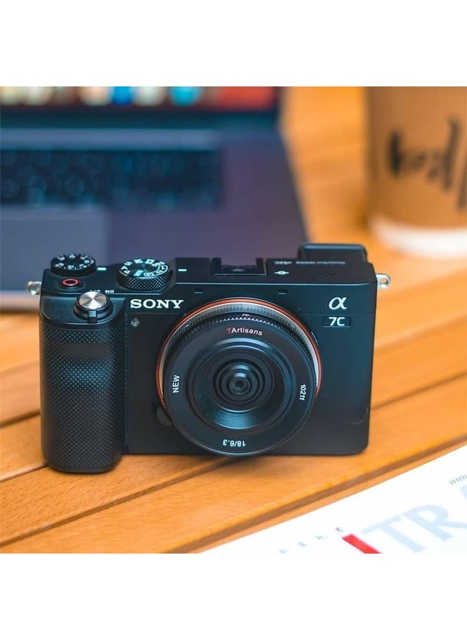 7artisans - 7artisans 18mm F6.3 Mark II UFO APS-C Prime Lens, Compatible with Sony E-Mount Mirrorless Cameras A5000 A6000 A6100 A6300 A6400 A6500 A6600 NEX-3 NEX-3N NEX-3R NEX-5T NEX-5R, Compact & Lightweight - Image 1