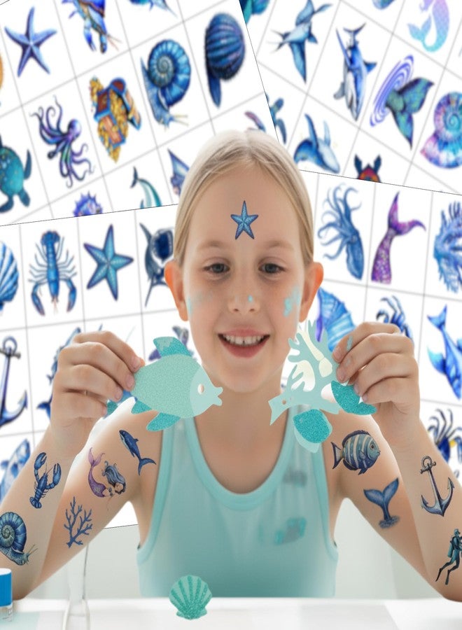 Backtopeia Ocean Animal Temporary Tattoos Stickers Under The Sea Party Decorations Ocean Party Favors Supplies Accessories Under The Sea Themed Birthday Decorations Mermaid Gift Idea For Kids Boy Girl Adult - Image 3