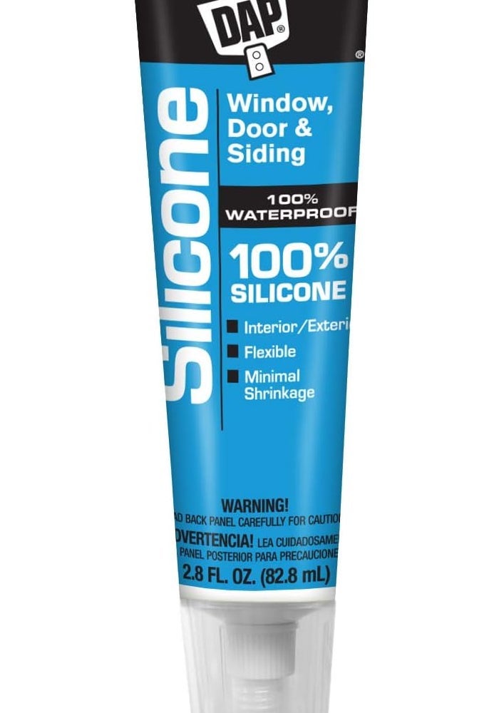 DAP 100% Silicone Rubber Sealant for Windows, Doors & Siding - 2.8 oz