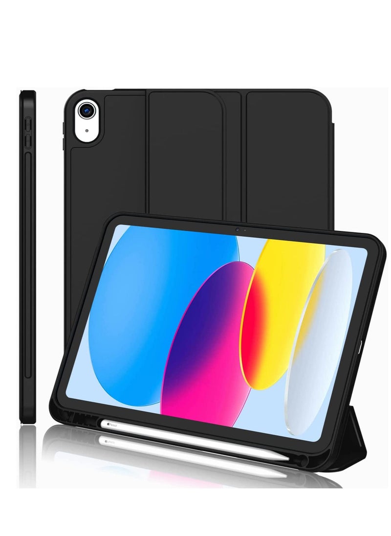 Generic iPad Air 5 /4 (2022 /2020 5th /4th Generation 10.9 Inch Protective Hard Back Shell Soft-Touch Tablet Stand Cover Auto Wake/Sleep Black  - Image 5