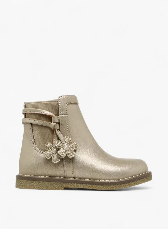 JUNIORS Solid Ankle Boots with Zip Closure