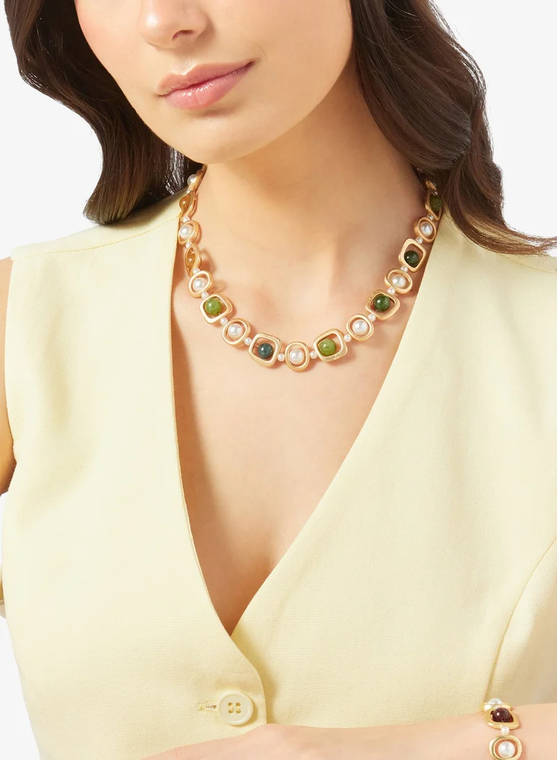 Ella Limited Edition Diamonte Rhinestone Drop Down Necklace