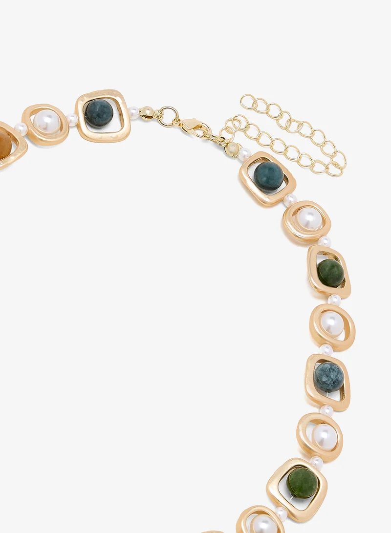 Ella Limited Edition Silver Diamonte Rhinestone Drop Down Necklace for Women | Best Price UAE