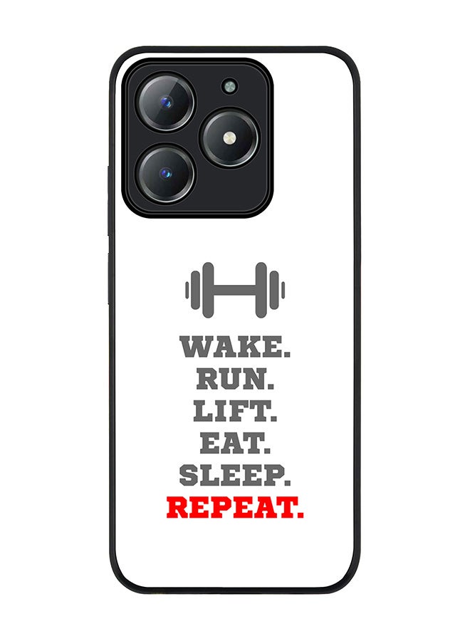 Stylizedd For Realme C63 / Realme C61 4G Case,Slim fit Camera Protection, Shockproof Thin Phone cover  - Routine (White) - Image 1