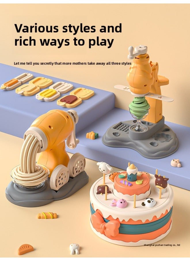 Generic - Children And Girls Educational Male 3 To 6 Birthday Gift 7 Kitchen 5 Play House Cooking Toys 9 Baby 8 12 Years Old-Color:No Price Increase For Additional Quantity [ice Cream Maker + Ice Cream Set] Comes With 18 Pieces Of Colored Clay - Image 1