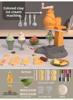 Children And Girls Educational Male 3 To 6 Birthday Gift 7 Kitchen 5 Play House Cooking Toys 9 Baby 8 12 Years Old-Color:No Price Increase For Additional Quantity [ice Cream Maker + Ice Cream Set] Comes With 18 Pieces Of Colored Clay