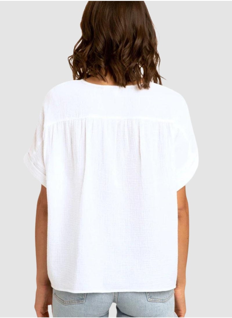 STYCHED - Fearlessly Authentic White Top - Image 1