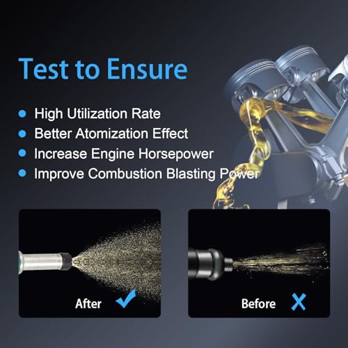 ENA مجموعة حقن الوقود ENA 18 ثقب من 8 قطع متوافقة مع نيسان نوت وفيرسا نوت 2014 2015 2016، فيرسا 2012 2013 2014 2015 2016 2017 2018 2019، L4 1.6L، بديل لـ FJ1192 166001KT0A 842-12379 67799 - Image 4