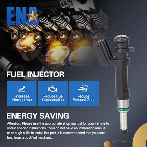 ENA مجموعة حقن الوقود ENA 18 ثقب من 8 قطع متوافقة مع نيسان نوت وفيرسا نوت 2014 2015 2016، فيرسا 2012 2013 2014 2015 2016 2017 2018 2019، L4 1.6L، بديل لـ FJ1192 166001KT0A 842-12379 67799 - Image 3