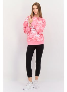 Women Crew Neck Graphic Long Sleeve Sweatshirts, Pink - pzsku/ZFE6DDF51D4231F7C5DCCZ/45/_/1737814535/2b30e545-c650-4202-9ec3-645505880e1a