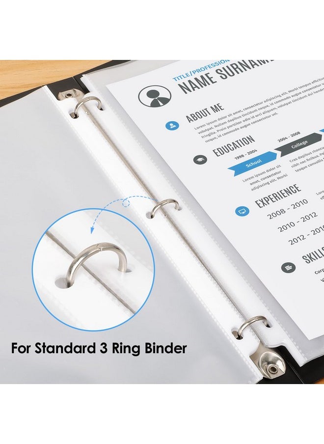 KTRIO - Sheet Protector 8.5 X 11 Inch Non-Glare Clear Page Protectors, Plastic Sleeves For Binders, Paper Protector For 3 Ring Binder Letter Size Top Loading, 100 Pack - Image 1