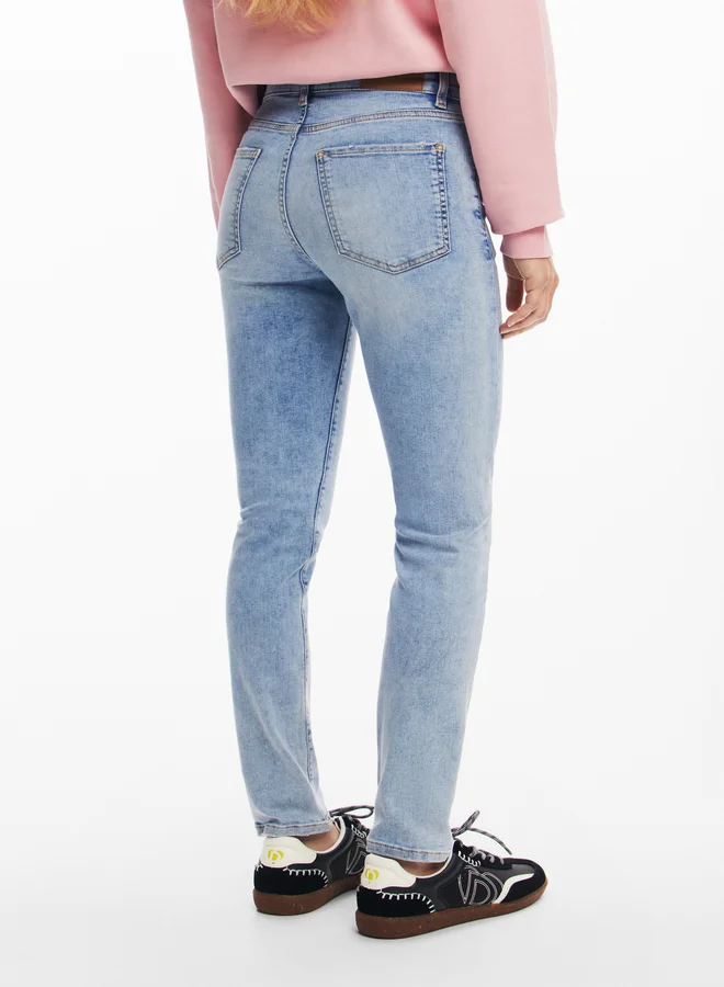 DESIGUAL Pink Denim Pants