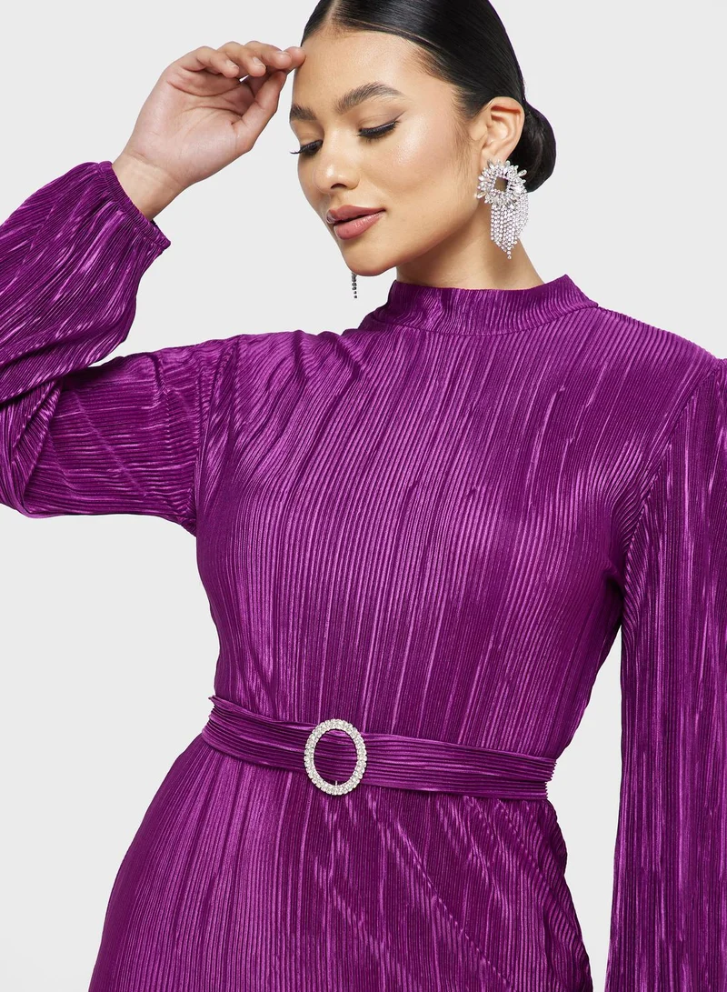 Khizana Pleated Maxi Dress
