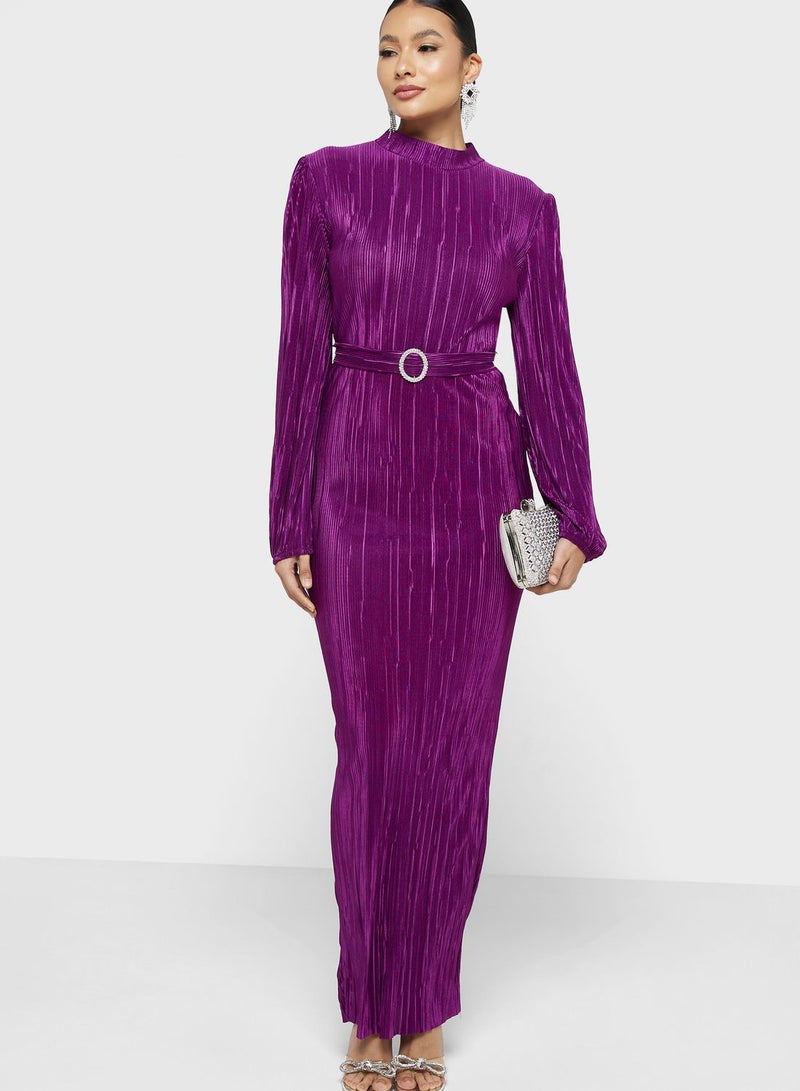 خزانة فستان بطباعة مربعات - Image 1