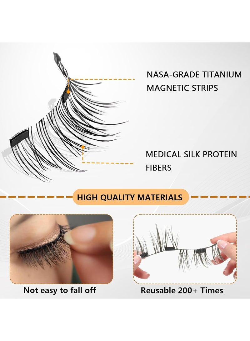 ATRJSZ Magnetic Eyelashes With Applicato, Can Be Used Repeatedly, Natural Appearance, No Glue Required, Strong And Lightweight, Magnetic Lashes, Easy To Use - Image 4