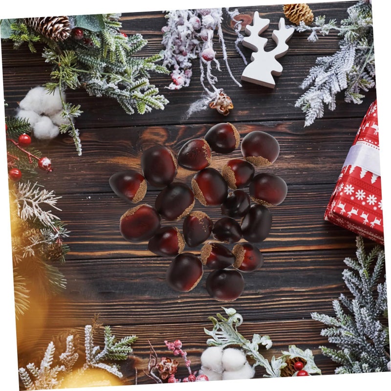 20 Pcs Artificial Chestnut Decoration Realistic Nuts Props Home Fall Wedding Photography - Image 4