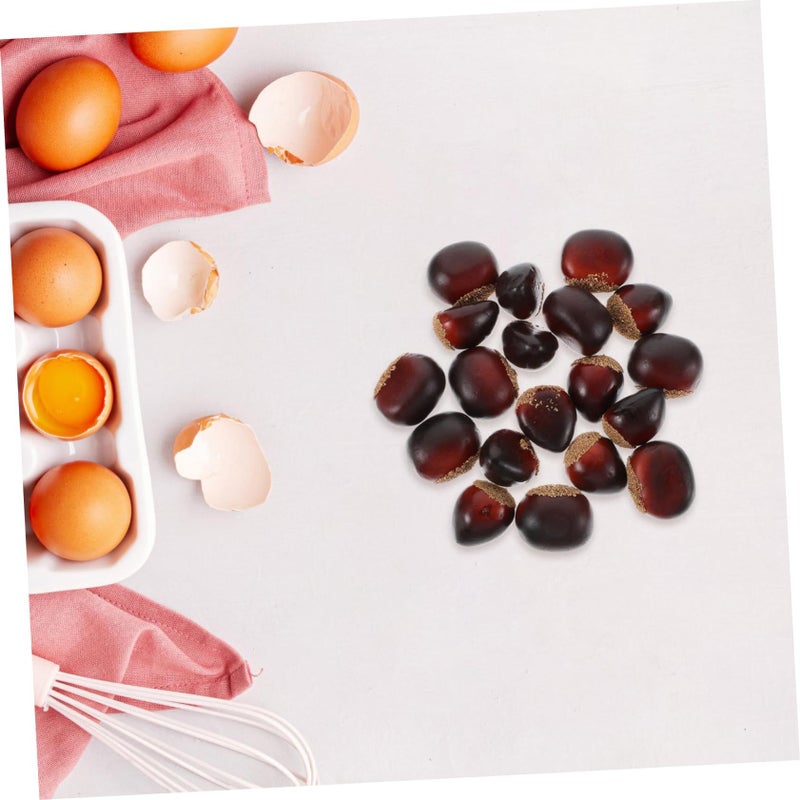 20 Pcs Artificial Chestnut Decoration Realistic Nuts Props Home Fall Wedding Photography - Image 3