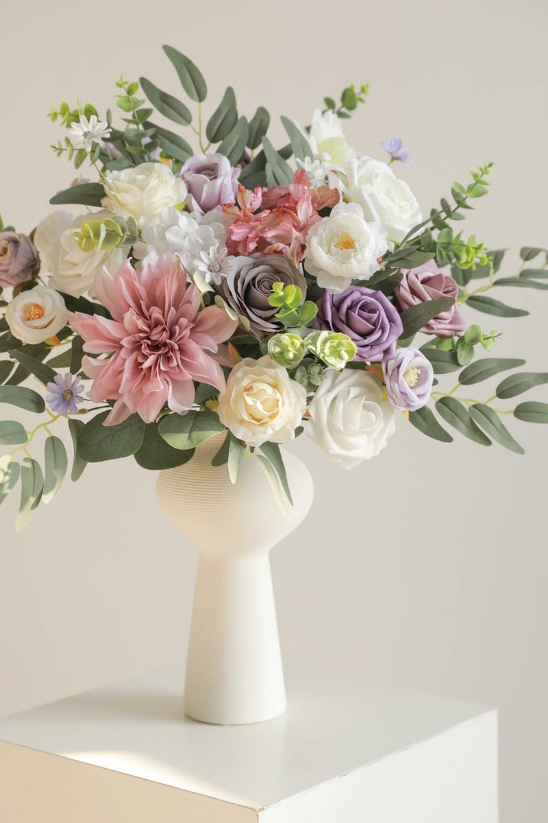 Serra Flora Artificial Flowers Combo Box Set Faux Flowers Bulk Flower Leaf with Stems Arrangements for DIY Wedding Bouquets Party Table Centerpieces Home Decorations Indoor Outdoor - Image 4