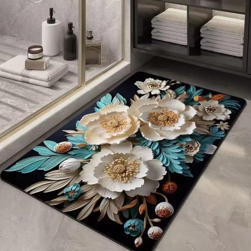 SKVM Water Absorbent mat for Bathroom Kitchen Floor Door Entrance Anti Slip for Floor Foot Anti Skid Bathroom Shower mat (Design 16) - Image 1