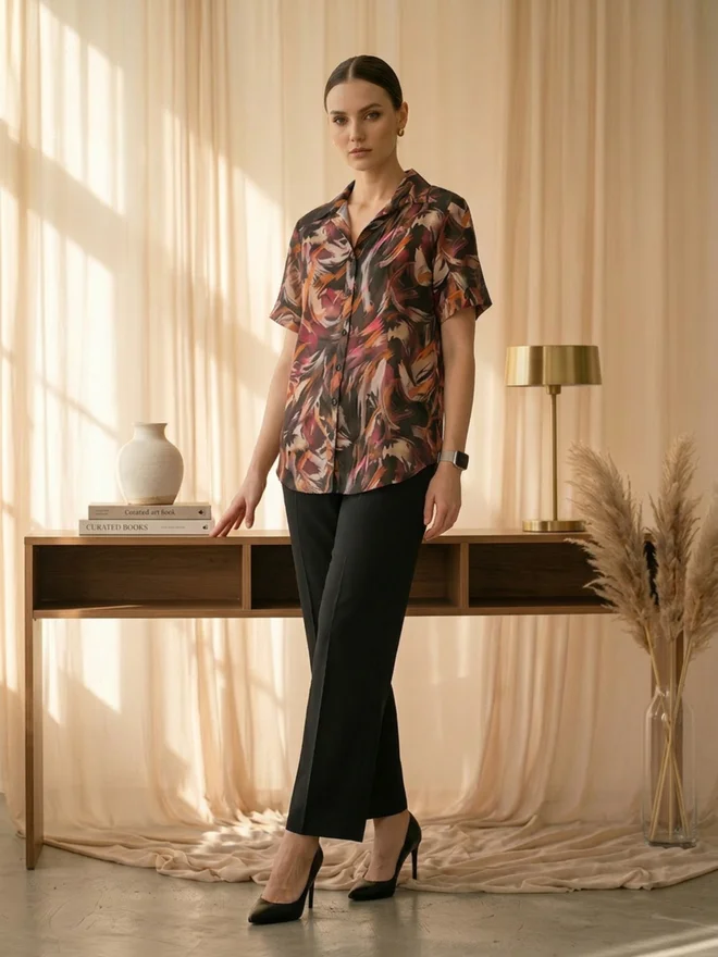 Mish Black All Over Print Shirt