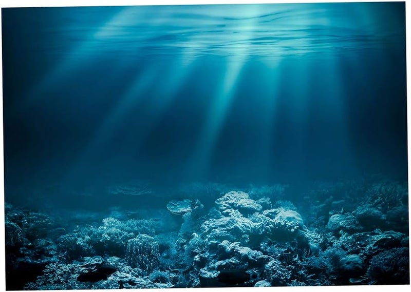 klarako 3D Aquarium Fish Tank Background Poster Picture Wallpaper PVC Adhesive Decor  XS - Image 1