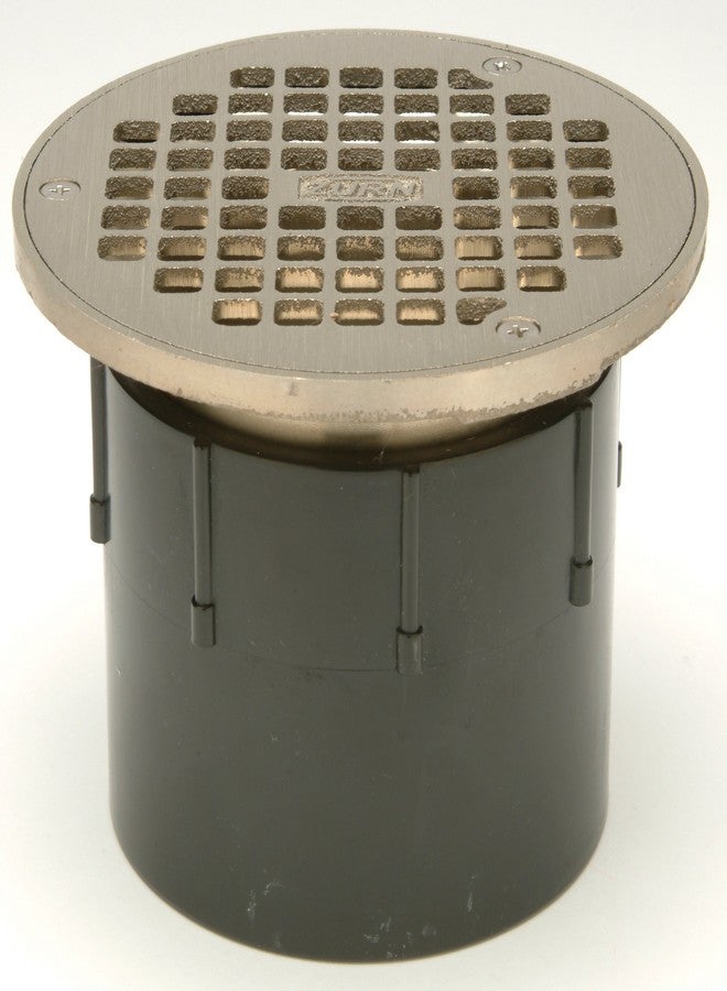 Zurn FD2210-AB2 Adjustable Floor Drain, ABS Body, 2" Solvent Weld Connection, Nickel