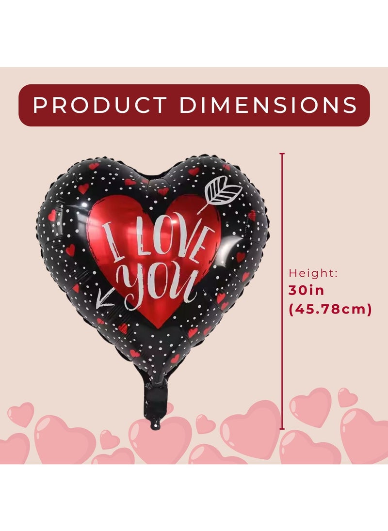 Home Smart Home Smart Heart Shape Foil Balloons Set of 5 Pcs Assorted Color and Design Ideal for Birthday Valentine and Anniversary Party  - Image 2