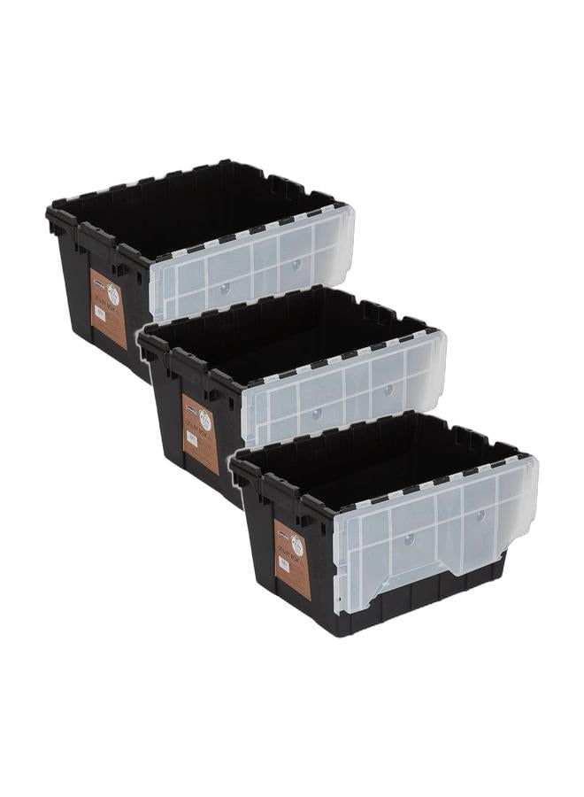 Cosmoplast صندوق تخزين بلاستيكي بسعة 55 لتر (عبوة من 3) - Image 1