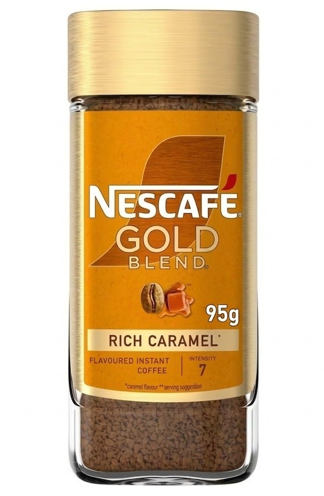 Nestle Nescafe Gold Blend Rich Caramel  Instant Coffee 95grams - Image 1