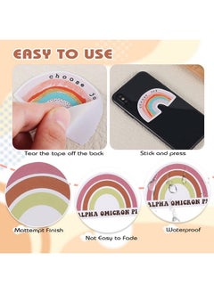 SAVITA 50Pcs Rainbow Sticker Rainbow Party Favors Stickers Boho Rainbow Stickers Colorful Rainbow Stickers For Good Luck For Water Bottle Phone Laptop School Office Supply  - Image 4