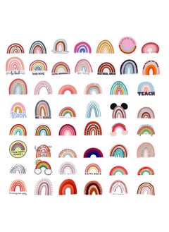 SAVITA 50Pcs Rainbow Sticker Rainbow Party Favors Stickers Boho Rainbow Stickers Colorful Rainbow Stickers For Good Luck For Water Bottle Phone Laptop School Office Supply  - Image 1