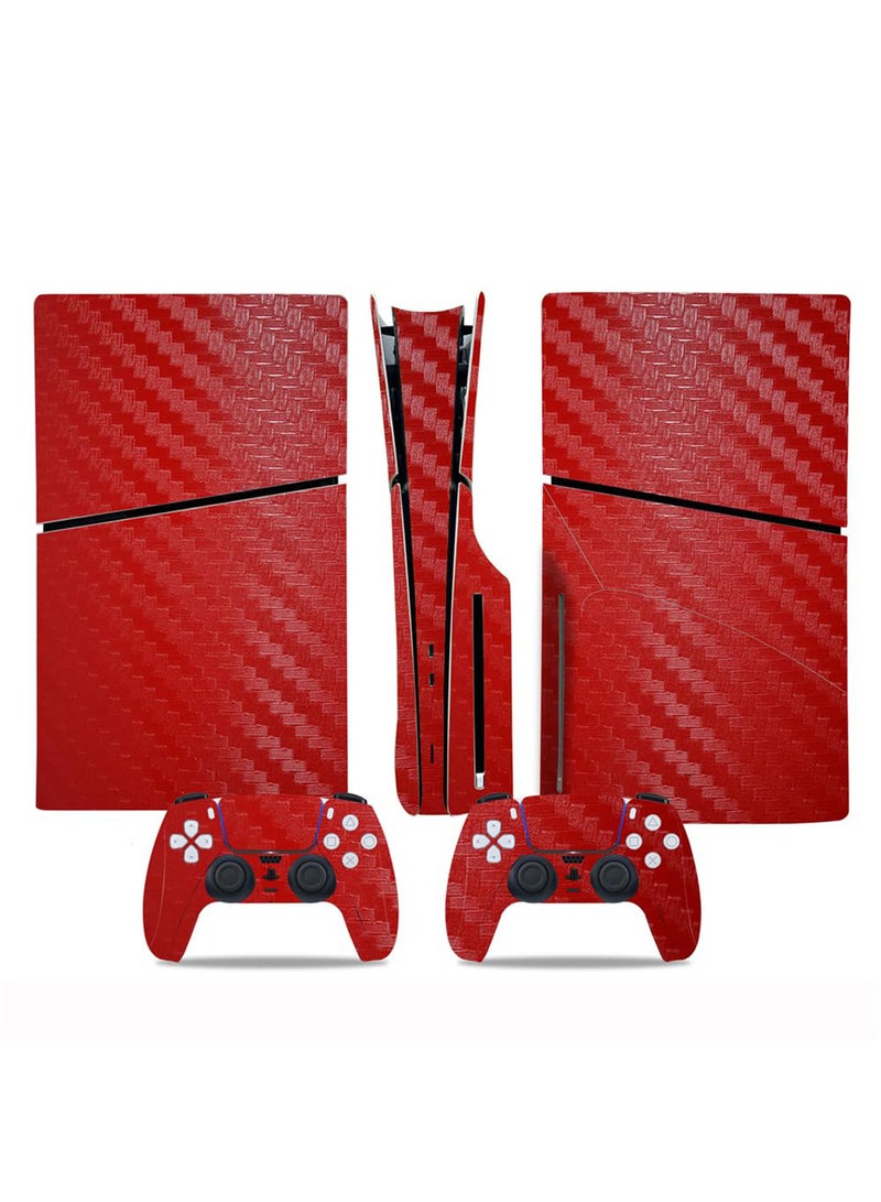 Excefore Skin for PlayStation 5 Slim Disc Version, Sticker for PS5 Vinyl Decal Cover for Playstation 5 Controller, Full Wrap Skin Protective Film Sticker Compatible with PS5 Slim Disk Edition (K)  - Image 1