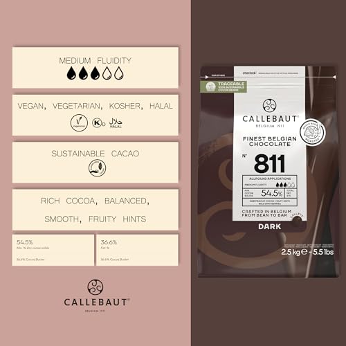 Callebaut شوكولاتة كاليبوت الداكنة الفاخرة رقم 811 كالتس كوفراتور 545 25 كجم - Image 5