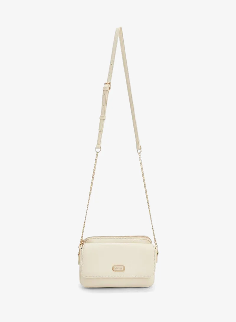 Missy Textured Crossbody Bag With Chain Strap