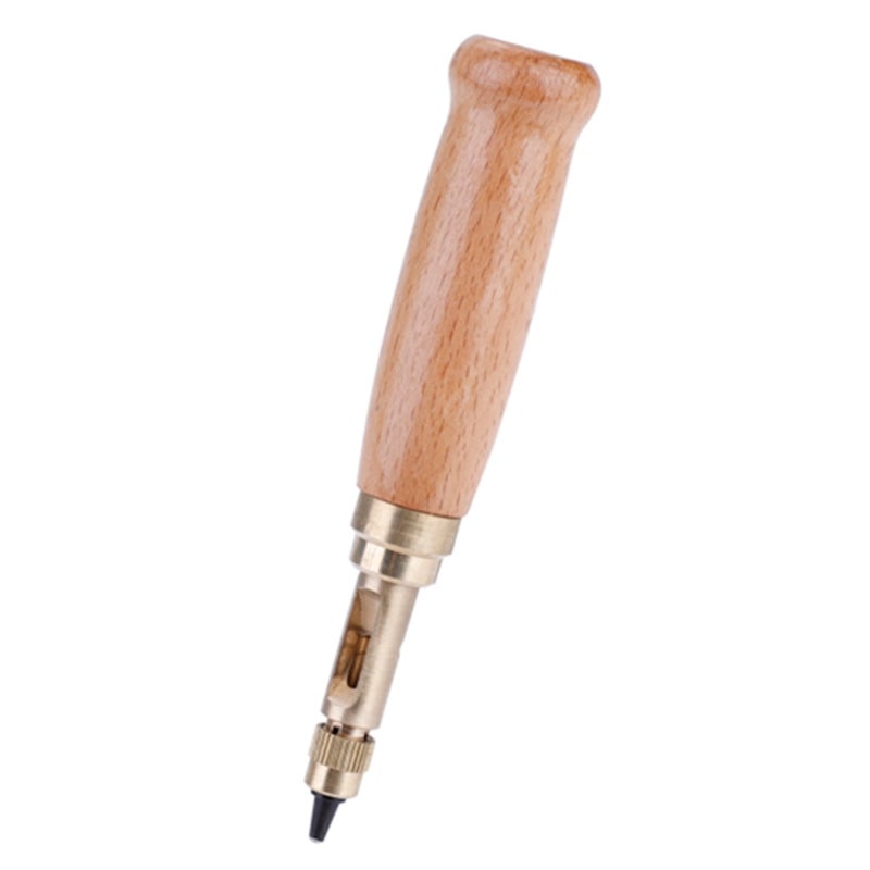 Leather Hole Punch: 6 Size High-quality Metal Punch Heads, Comfortable Wooden Handle - Less Hand Fatigue Leather Punch Tool for Home, Shop Leather Craft & Repair - Image 3