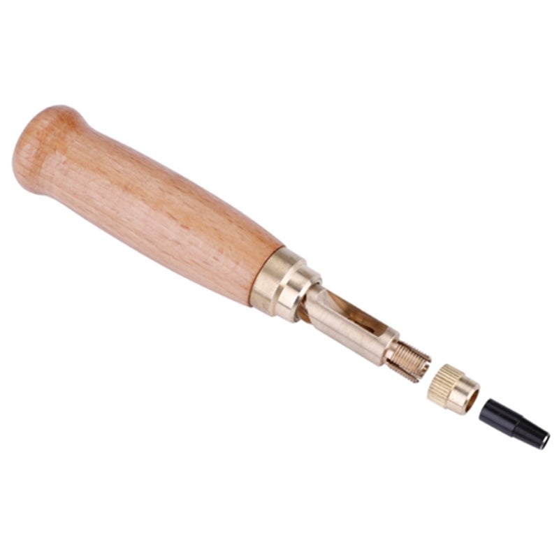 Leather Hole Punch: 6 Size High-quality Metal Punch Heads, Comfortable Wooden Handle - Less Hand Fatigue Leather Punch Tool for Home, Shop Leather Craft & Repair - Image 4