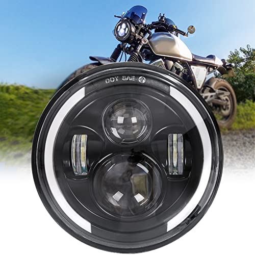 Zmoon 7 inch LED Headlight for Motorcycle with Hi/Low Beam & Amber/White Turn Signal, 7'' DOT Round Headlight Compatible with Harley-Davidson Jeep Wrangler JK LJ CJ Hummer H1 H2, 1PCS - Image 1