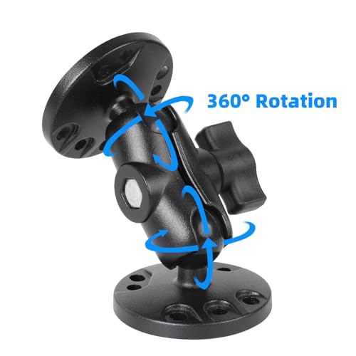 FPN Aluminum 1" Ball Fish Finder Mount for Garmin Striker 4 / Plus 4 / Vivid 4cv, AMPS Hole Round Plates for RAM Mounts/GPS/Boats/Vehicle, T-Bolt Attachment for Track Systems, Lowrance, Humminbird - Image 5