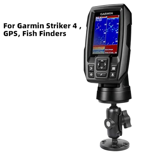 FPN Aluminum 1" Ball Fish Finder Mount for Garmin Striker 4 / Plus 4 / Vivid 4cv, AMPS Hole Round Plates for RAM Mounts/GPS/Boats/Vehicle, T-Bolt Attachment for Track Systems, Lowrance, Humminbird - Image 2