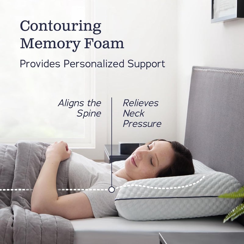 WEEKENDER Gel Memory Foam Pillow - Standard Size - 1-Pack - Medium Plush Feel - Neck and Shoulder Support - Side, Stomach, and Back Sleepers - Home, Hotel, & Hospital Essentials - CertiPur Certified - Image 5