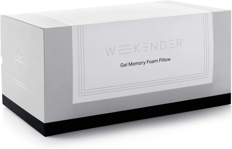 WEEKENDER Gel Memory Foam Pillow - Standard Size - 1-Pack - Medium Plush Feel - Neck and Shoulder Support - Side, Stomach, and Back Sleepers - Home, Hotel, & Hospital Essentials - CertiPur Certified - Image 4