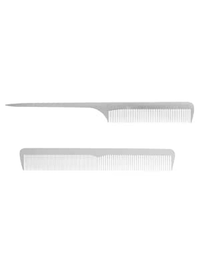 Stainless Steel Detangling Comb Set 2Pcs Professional Hairdressing Tools For Men And Women - Image 1