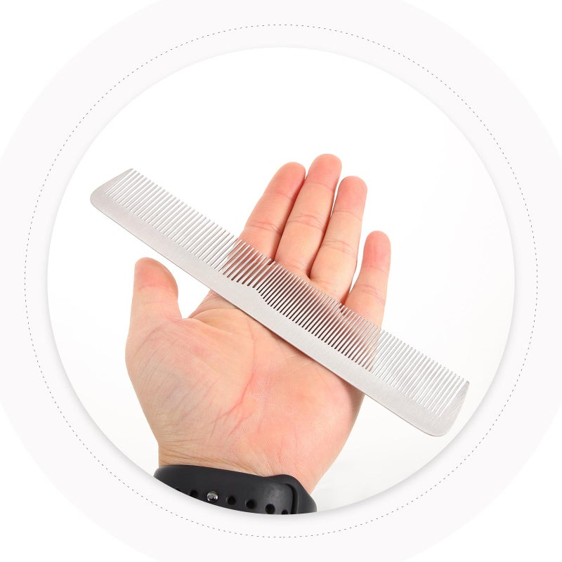 Stainless Steel Detangling Comb Set 2Pcs Professional Hairdressing Tools For Men And Women - Image 5